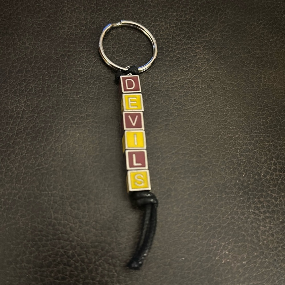 NWOT Devils Beaded Keychain